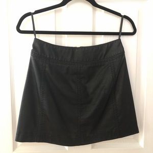 Free People Vegan Leather Mini Skirt
